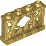 Fence Ornamented 1 x 4 x 2 with 4 Studs