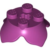 Plant, Leaves, Round 2 x 2 x 2/3 with + Axle Hole and 4 Leaf Extensions