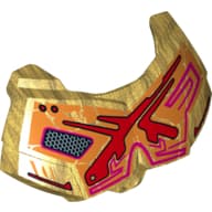 Large Figure Chest Cover, Armour Small with Red and Orange Print