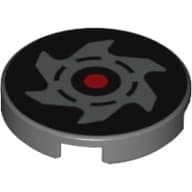 Tile Round 2 x 2 with Black / Red Nindroid Logo Print