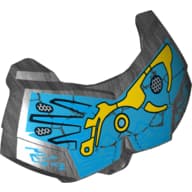 Large Figure Chest Cover, Armour Small with Dark Azure and Yellow Print (Gali)