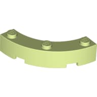 Brick Round Corner 4 x 4 Macaroni Wide with 3 Studs