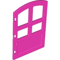Duplo Door 1 x 4 x 4 with Four Panes, Different Size and Curved Top