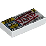 Tile 1 x 2 with Hans Moleman Drivers License "VOID" Print