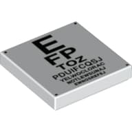 Tile 2 x 2 with Eye Chart Print