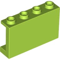 Panel 1 x 4 x 2 with Side Supports - Hollow Studs