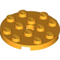 Plate Round 4 x 4 with Pin Hole