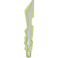 Weapon Sword with Jagged Edges and Marbled White Pattern