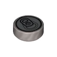 Tile Round 1 x 1 with Soda Can Tab, Ring Pull Print
