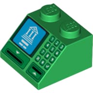 Slope 45° 2 x 2 with Building on Blue Screen, Card Slot and Keypad Print