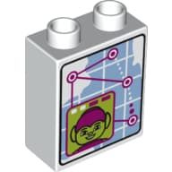 Duplo Brick 1 x 2 x 2 with Bottom Tube and Map and Green Goblin Print