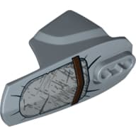 Large Figure Limb Cover, Size 6, Armor with Ball Joint Socket with Metal Plate and Brown Strap Print