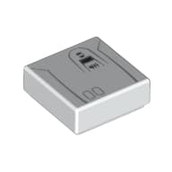 Tile 1 x 1 with Snowtrooper Backpack Print