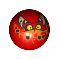 Technic Ball Joint with Lava Rock Monster Print