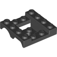 Vehicle Base 4 x 4 x 1 1/3 with Wheel Arches, 2 x 2 Recessed Center and Hole