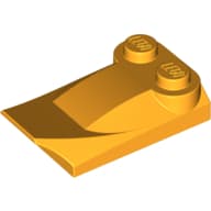 Wedge Curved 2 x 3 x 2/3 Two Studs, Wing End