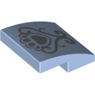 Slope Curved 2 x 2 x 2/3 with Fancy Scroll Print