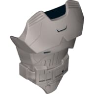 Large Figure Torso Cover with Raised Belt and Gray Stormtrooper Armour Print (Captain Phasma)