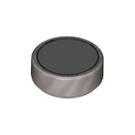 Tile Round 1 x 1 with Silver Circle Print