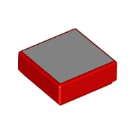 Tile 1 x 1 with White Square Print