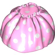 Duplo Skirt Satin with White Polka Dots