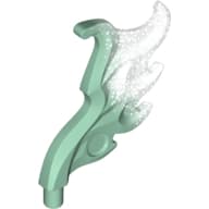 Wave / Flame Rounded Wing Shaped with Bar (Frozen Water) with Marbled Glitter Trans Clear Pattern