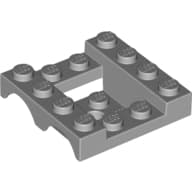 Vehicle Base 4 x 4 x 1 1/3 with Wheel Arches, 2 x 2 Recessed Center and Hole