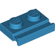 Plate Special 1 x 2 with Door Rail