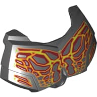 Large Figure Chest Cover, Armour Small with Red, Orange and Yellow Lava Print