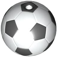 Sports Soccer Ball with Black Pentagons Print