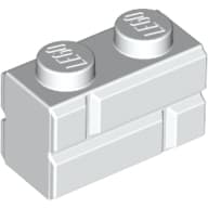 Brick Special 1 x 2 with Masonry Brick Profile