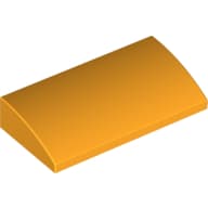 Slope Brick Curved 2 x 4 x 2/3 No Studs, with Bottom Tubes