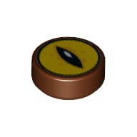 Tile Round 1 x 1 with Eye Print