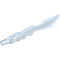 Weapon Sword with Jagged Edges and Marbled White Pattern