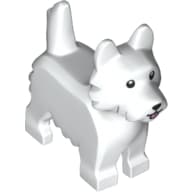 Animal, Dog, Terrier with Black Eyes and Nose and Pink Tongue Print