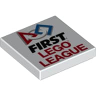 Tile 2 x 2 with FIRST LEGO League Logo Print