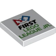 Tile 2 x 2 with FIRST LEGO League Jr. Logo Print