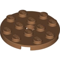 Plate Round 4 x 4 with Pin Hole