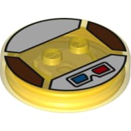 Function Brick Round 4 x 4 x 2/3 with 2 Studs and 3D Glasses Print