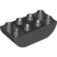 Duplo Brick 2 x 4 Curved Bottom