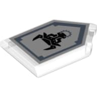 Tile Special 2 x 3 Pentagonal with Nexo Power Shield Print - Metal Minotaur