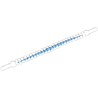 Flexible Ribbed Hose 8mm Ends 10L and Blue Center Pattern