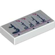 Tile 1 x 2 with Notepad with Dark Blue Order Print