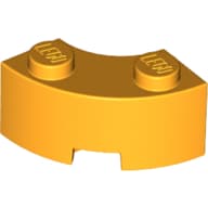 Brick Round Corner 2 x 2 Macaroni with Stud Notch and Reinforced Underside [New Style]
