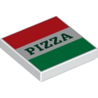 Tile 2 x 2 with Pizza Box Print