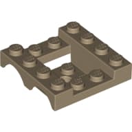 Vehicle Base 4 x 4 x 1 1/3 with Wheel Arches, 2 x 2 Recessed Center and Hole