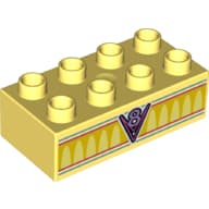 Duplo Brick 2 x 4 with 'V8' and Arches Print