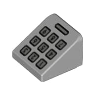 Slope 30° 1 x 1 x 2/3 (Cheese Slope) with Telephone Keypad Print