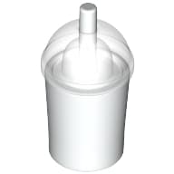 Equipment Cup and Straw with Trans Clear Dome Lid [Plain]