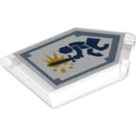 Tile Special 2 x 3 Pentagonal with Nexo Power Shield Print - Centaur Charge